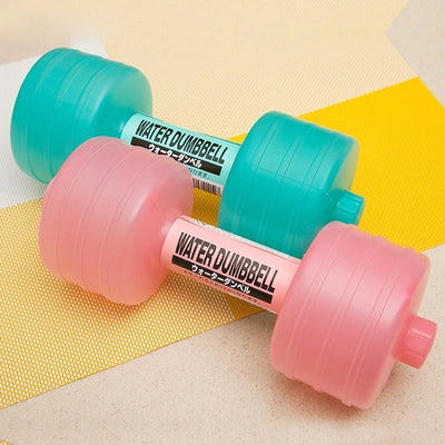Colorful plastic water dumbbells for adjustable weight fitness training