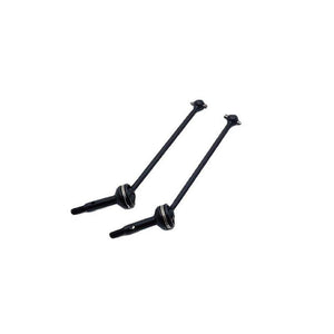 Metal upgrade CVD drive shafts for Weili remote control car accessories, black and silver pair.